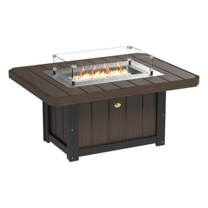 Lumin Fire Pit 46" Round and Fire Pit 51" Rectangular Adirondack Chair