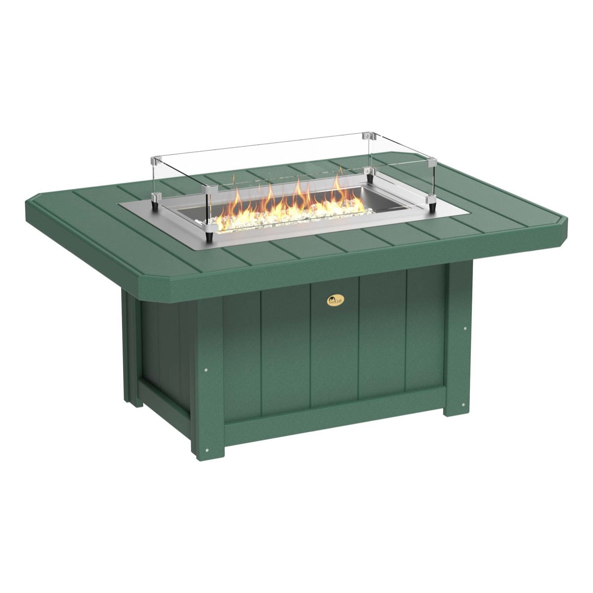 Lumin Fire Pit 46&quot; Round and Fire Pit 51&quot; Rectangular Adirondack Chair