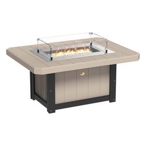 Lumin Fire Pit 46" Round and Fire Pit 51" Rectangular Adirondack Chair