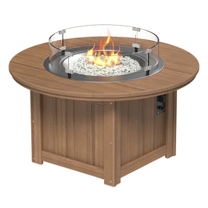 Lumin Fire Pit 46" Round and Fire Pit 51" Rectangular Adirondack Chair