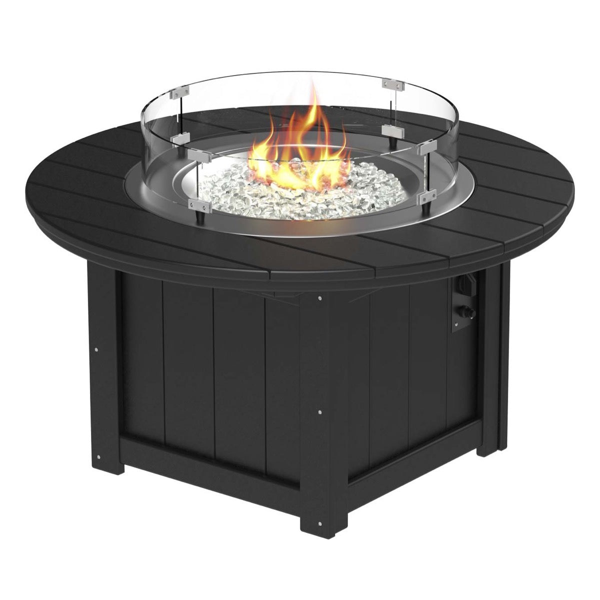 Lumin Fire Pit 46&quot; Round and Fire Pit 51&quot; Rectangular Adirondack Chair