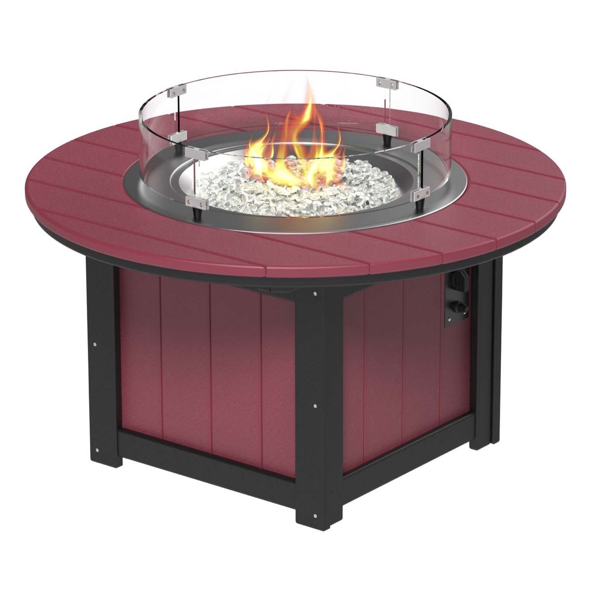 Lumin Fire Pit 46&quot; Round and Fire Pit 51&quot; Rectangular Adirondack Chair