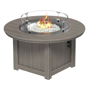 Lumin Fire Pit 46" Round and Fire Pit 51" Rectangular Adirondack Chair