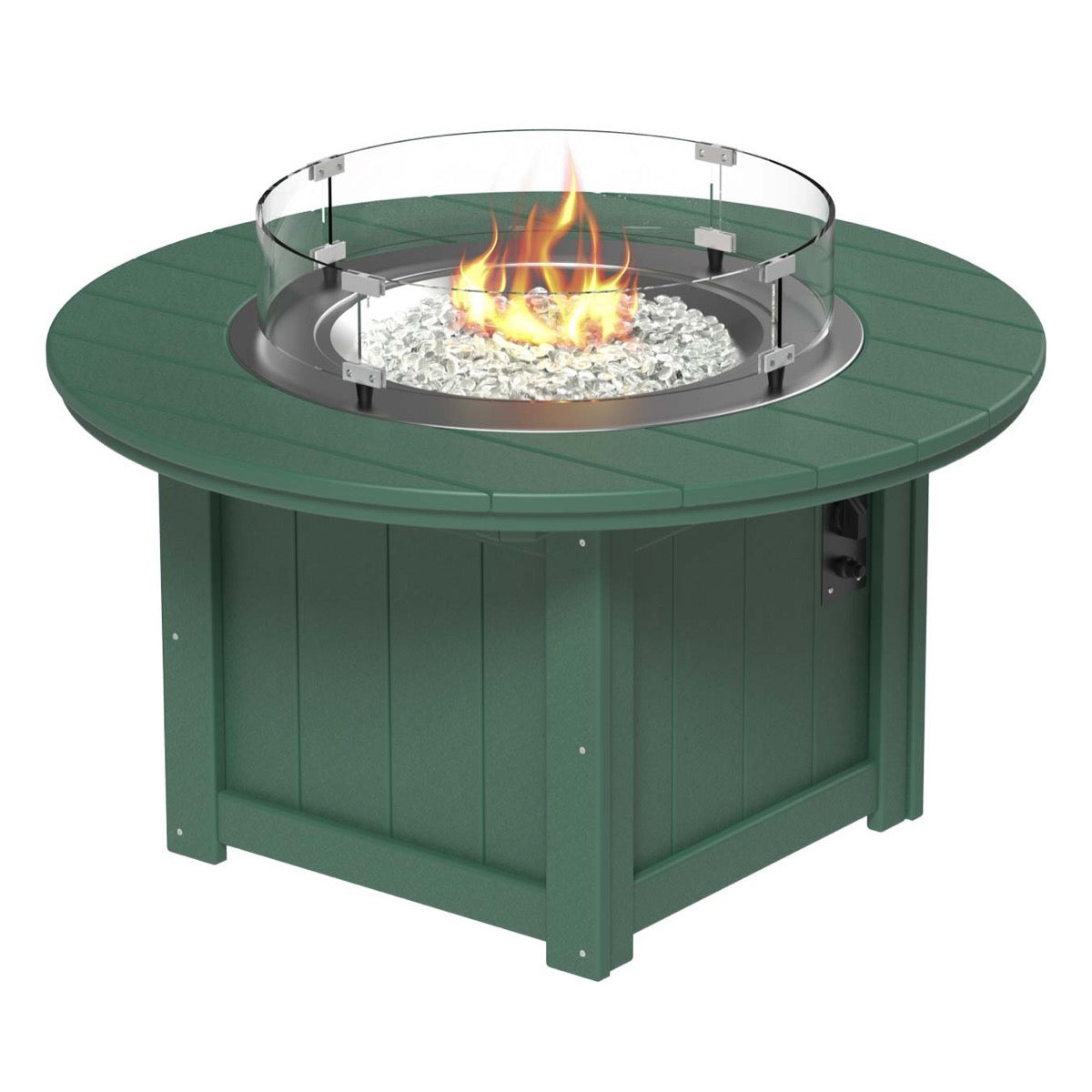 Lumin Fire Pit 46&quot; Round and Fire Pit 51&quot; Rectangular Adirondack Chair