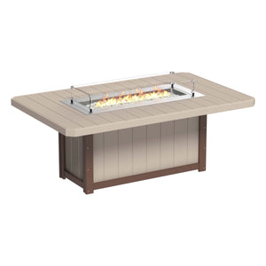 Lumin Rectangular Fire Table 79″ by LuxCraft Outdoor Table