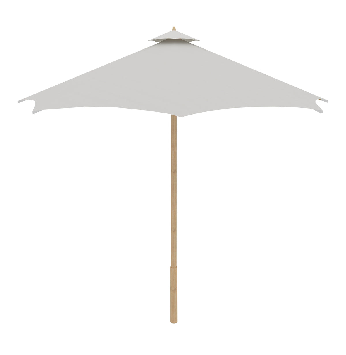 Marches 118-inch Diameter Teak Outdoor Umbrella in White Outdoor umbrella