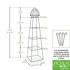 Minar Pylon by Achla Designs Minor Pylon