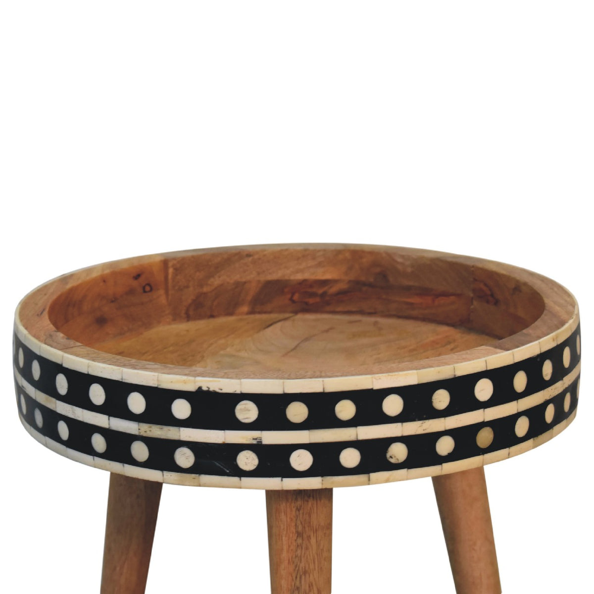 Mini Pattern Nordic End Table Bench