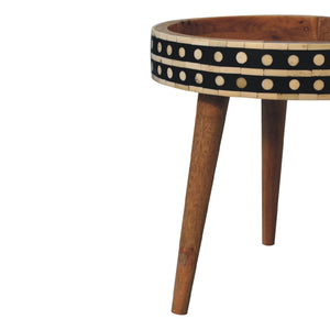Mini Pattern Nordic End Table Bench