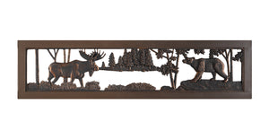 Tube Steel Moose and Bear Bench - The Charming Bench Company