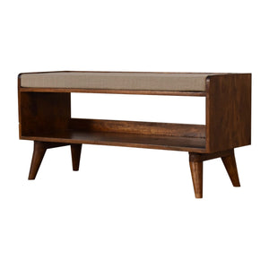 Mud Linen Nordic Storage Bench Bench