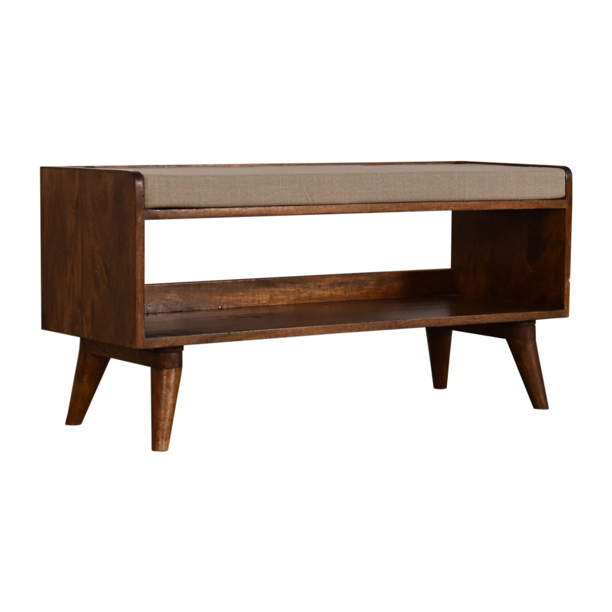 Mud Linen Nordic Storage Bench Bench