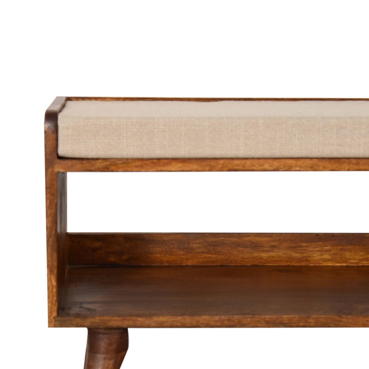 Mud Linen Nordic Storage Bench Bench