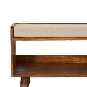 Mud Linen Nordic Storage Bench Bench