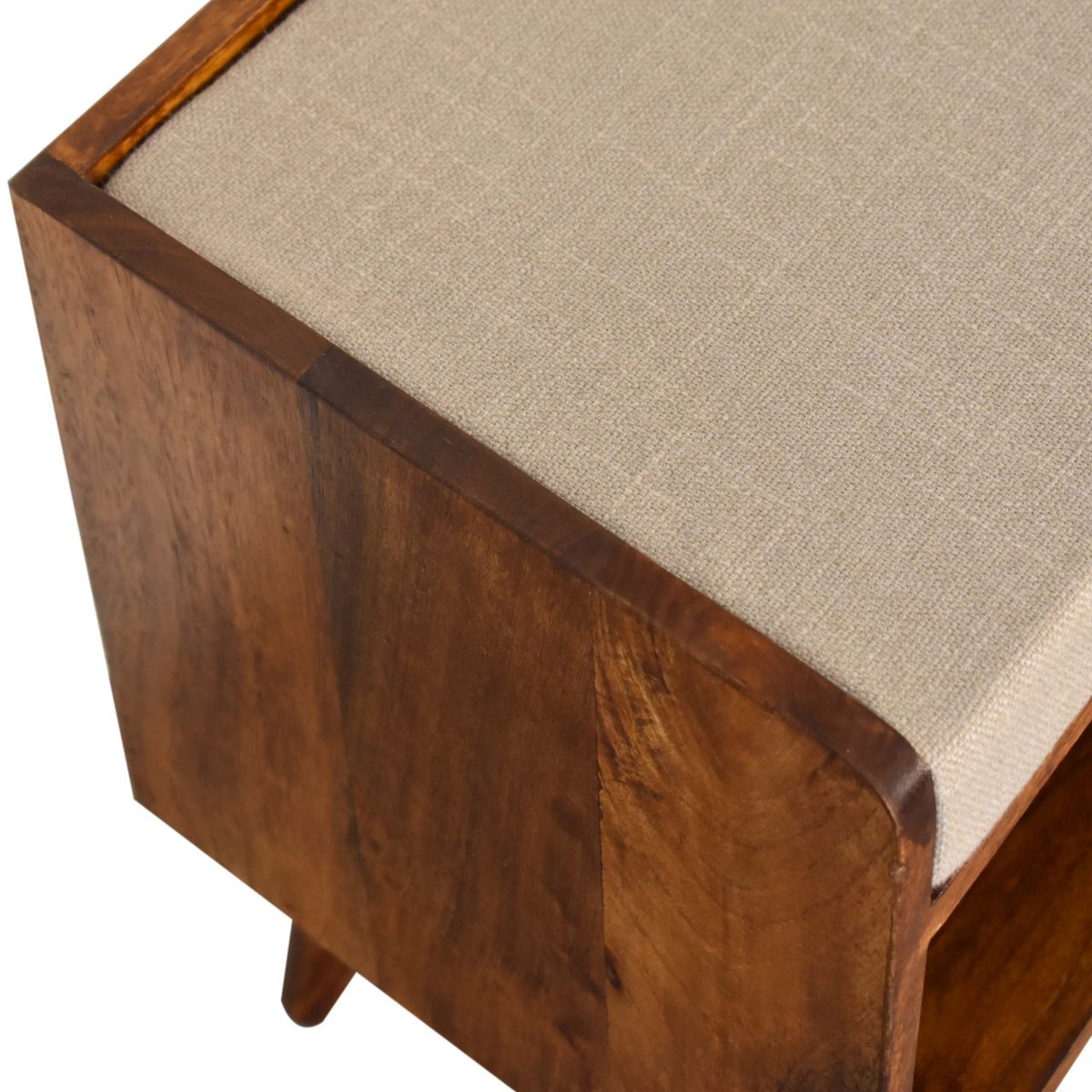 Mud Linen Nordic Storage Bench Bench