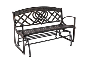 Outdoor Celtic Glider Bench outdoor furniture