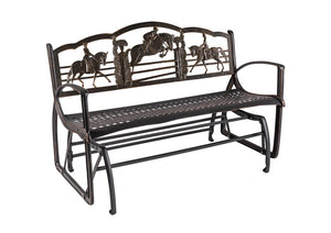 Outdoor Equestrian Glider Bench outdoor furniture