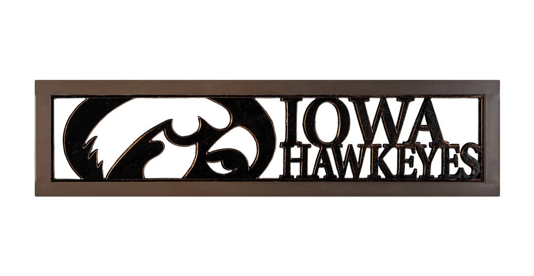 Outdoor Iowa Hawkeye Bench (2 Tone Steel) by Painted Sky outdoor furniture