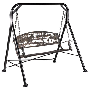 Outdoor Moose and Bear Swing outdoor furniture
