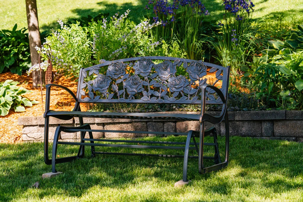 Outdoor Rose Glider Bench outdoor furniture