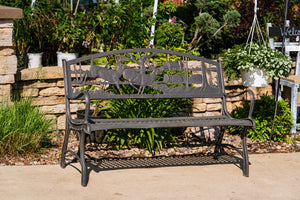 Outdoor Running Whitetails Bench outdoor furniture
