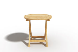 Perryn Round Teak Outdoor Folding Side Table Side Table