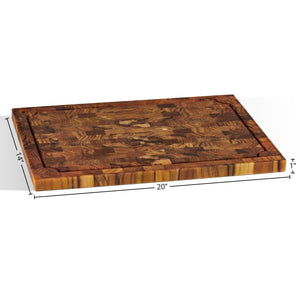 Plateau Rectangular Teak Cutting Board with Juice Groove Board