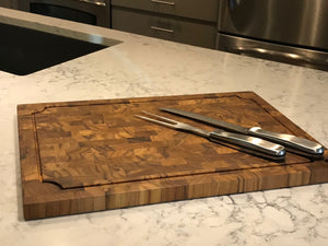 Plateau Rectangular Teak Cutting Board with Juice Groove Board