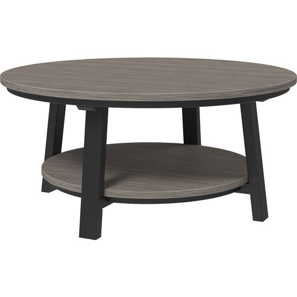 Poly Deluxe Conversation Table Outdoor Table Coastal Gray &amp; Black