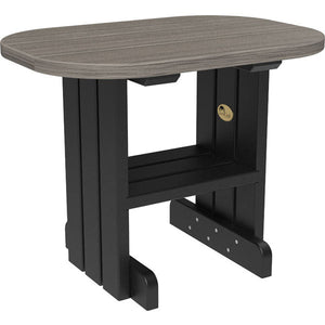 Poly End Table End Table Coastal Gray & Black