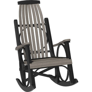 Poly Grandpa’s Rocker Rocking Chair Coastal Gray & Black