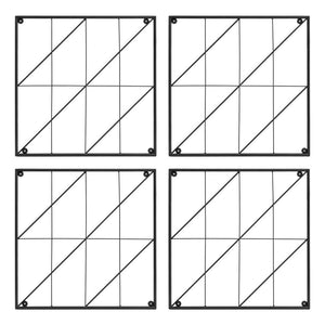 Quilt Block-Circles Wall Trellis Panels (3 panels) & Diagonals Wall Trellis Panels (4 panels) Trellis