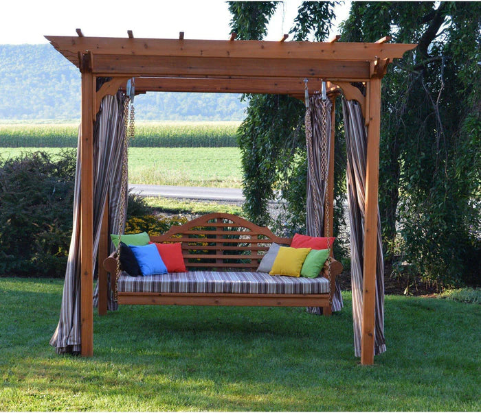Regallion 6x8 Pergola, 8x8 Pergola and 8x10 Pergola W/Swing Hangars  Garden Bench