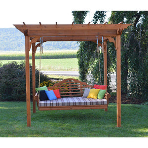 Regallion 6x8 Pergola, 8x8 Pergola and 8x10 Pergola W/Swing Hangars Garden Bench
