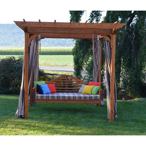 Regallion 6x8 Pergola, 8x8 Pergola and 8x10 Pergola W/Swing Hangars  Garden Bench
