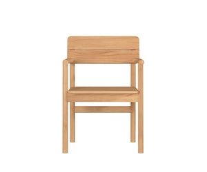 Riva 5-Piece Rectangular Teak Outdoor Dining Set with Stacking Armchairs Outdoor Dining Set