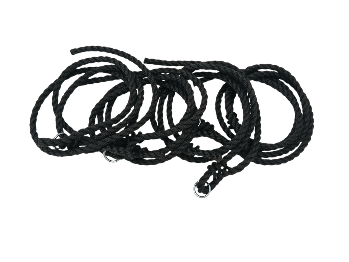 Rope Kit For Swing and Swingbed Ceiling Porch Swing Hardware 8ft / Black