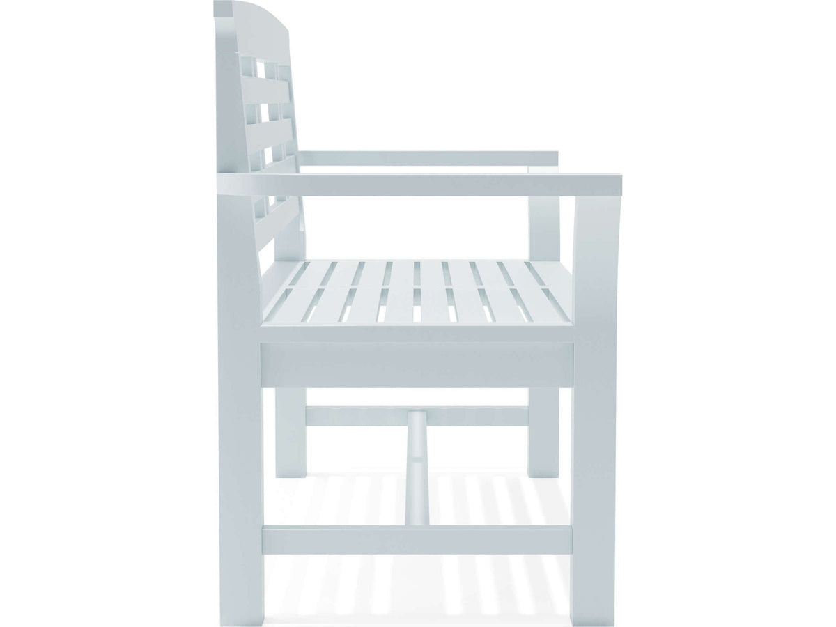 Sakura 2-Seater Teak Bench In White Finish Susan