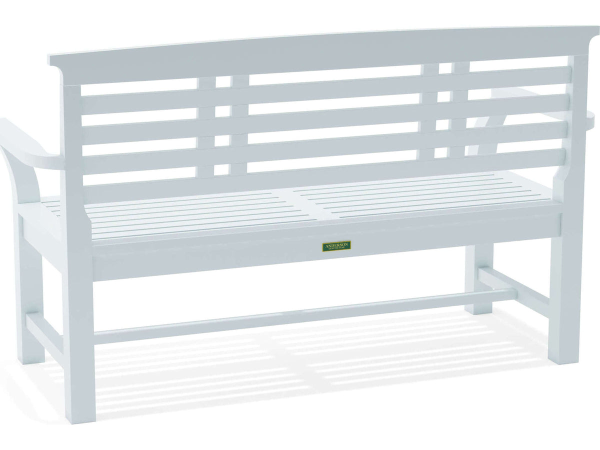 Sakura 2-Seater Teak Bench In White Finish Susan