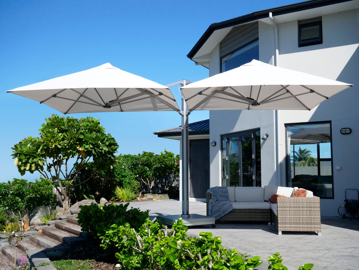 4 square patio umbrella Lark 7 Piece Outdoor Table Set with Synthetic Teak Stackable Chairs, Lark 3Lark 5" Table & with Base time outdoor use Solid steel frame is super sturdy and rustproof 4 reinforced ribs firmly support the canopy Push the umbrella upward for easy opening Quick Volenca 5-ft Square Patio Market