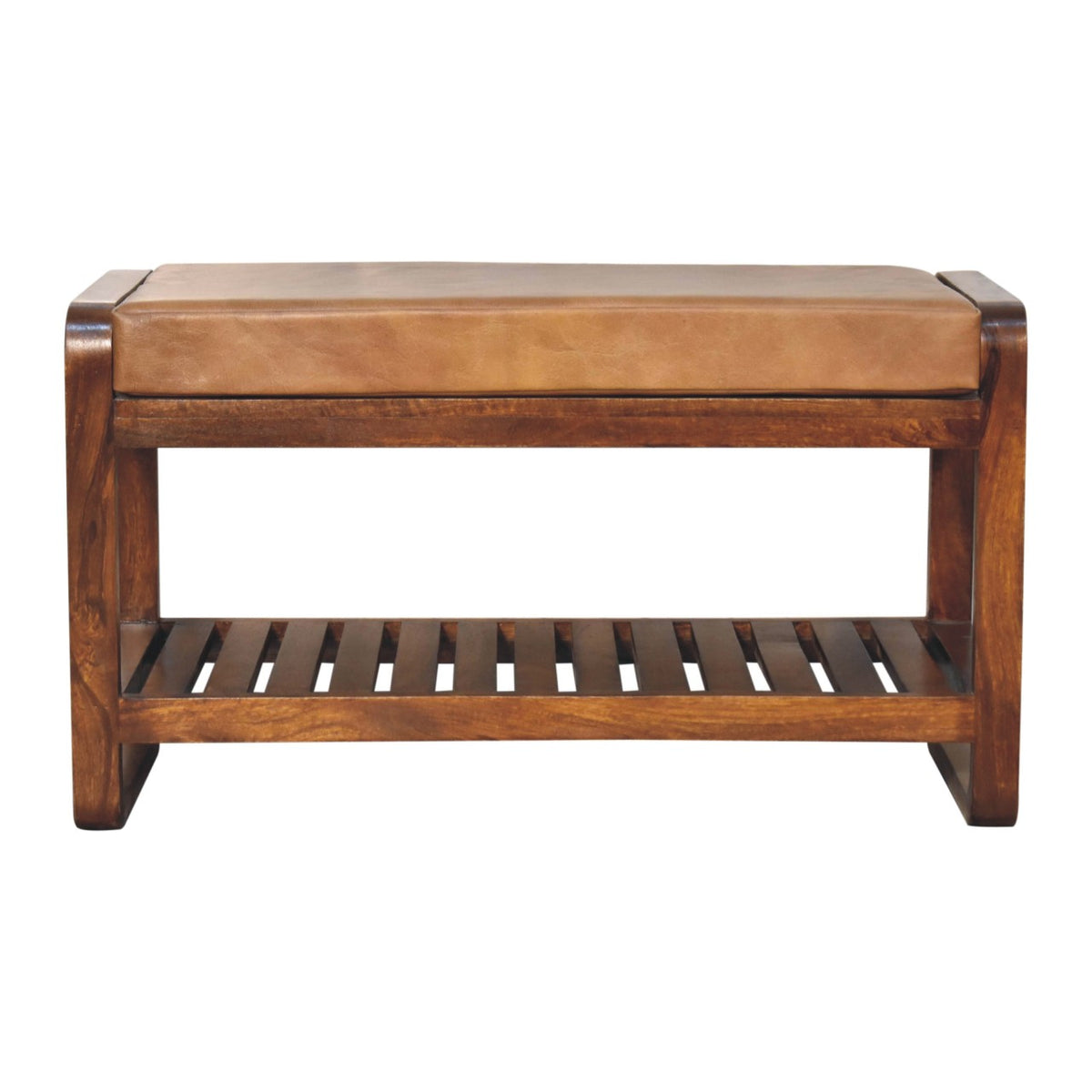 Small Buffalo Slatted Hallway Bench Bench