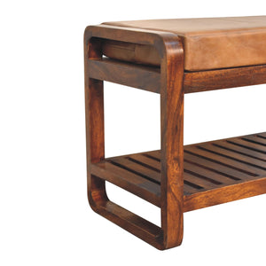 Small Buffalo Slatted Hallway Bench Bench