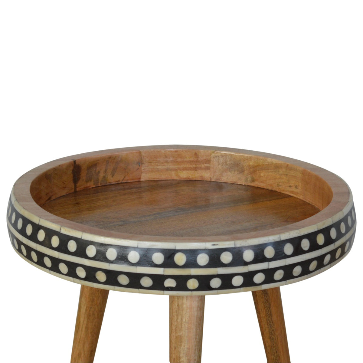 Small Dotted End Table Bench