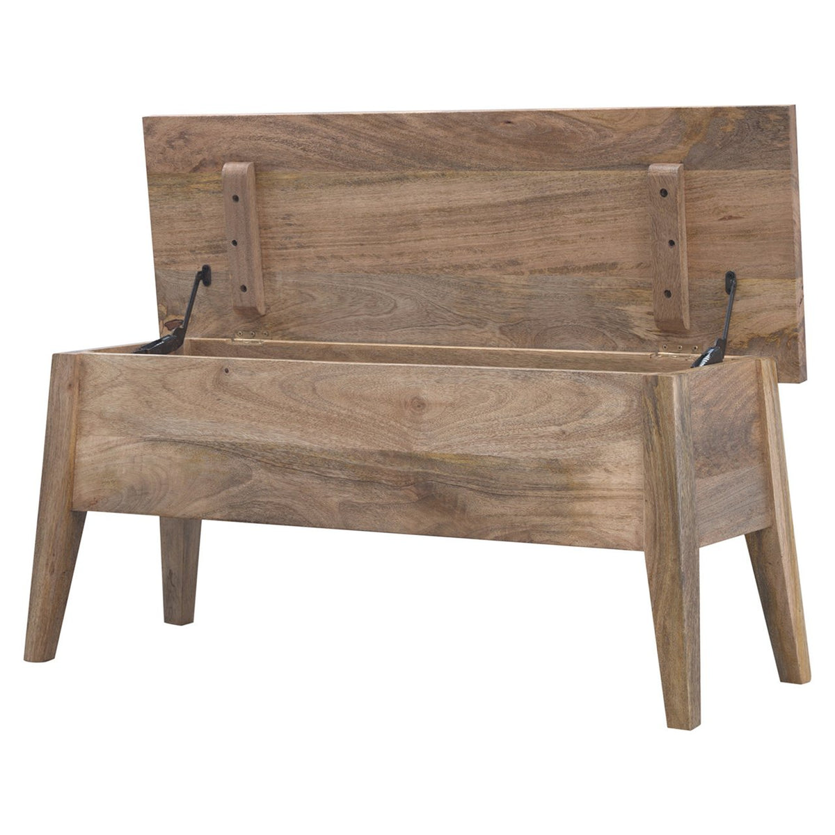 Solid Wood Lid Up Storage Bench Bench