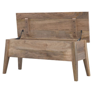 Solid Wood Lid Up Storage Bench Bench