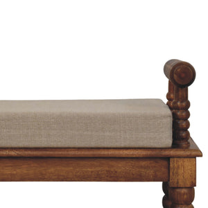 Spindle Amber Linen Bench Bench