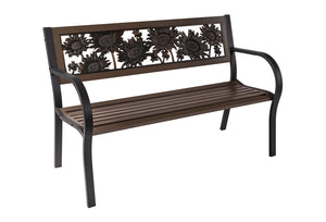 Two-Tone Tube Steel Sunflower Bench - The Charming Bench Company