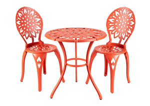 Sunflower Bistro Set outdoor furniture Red