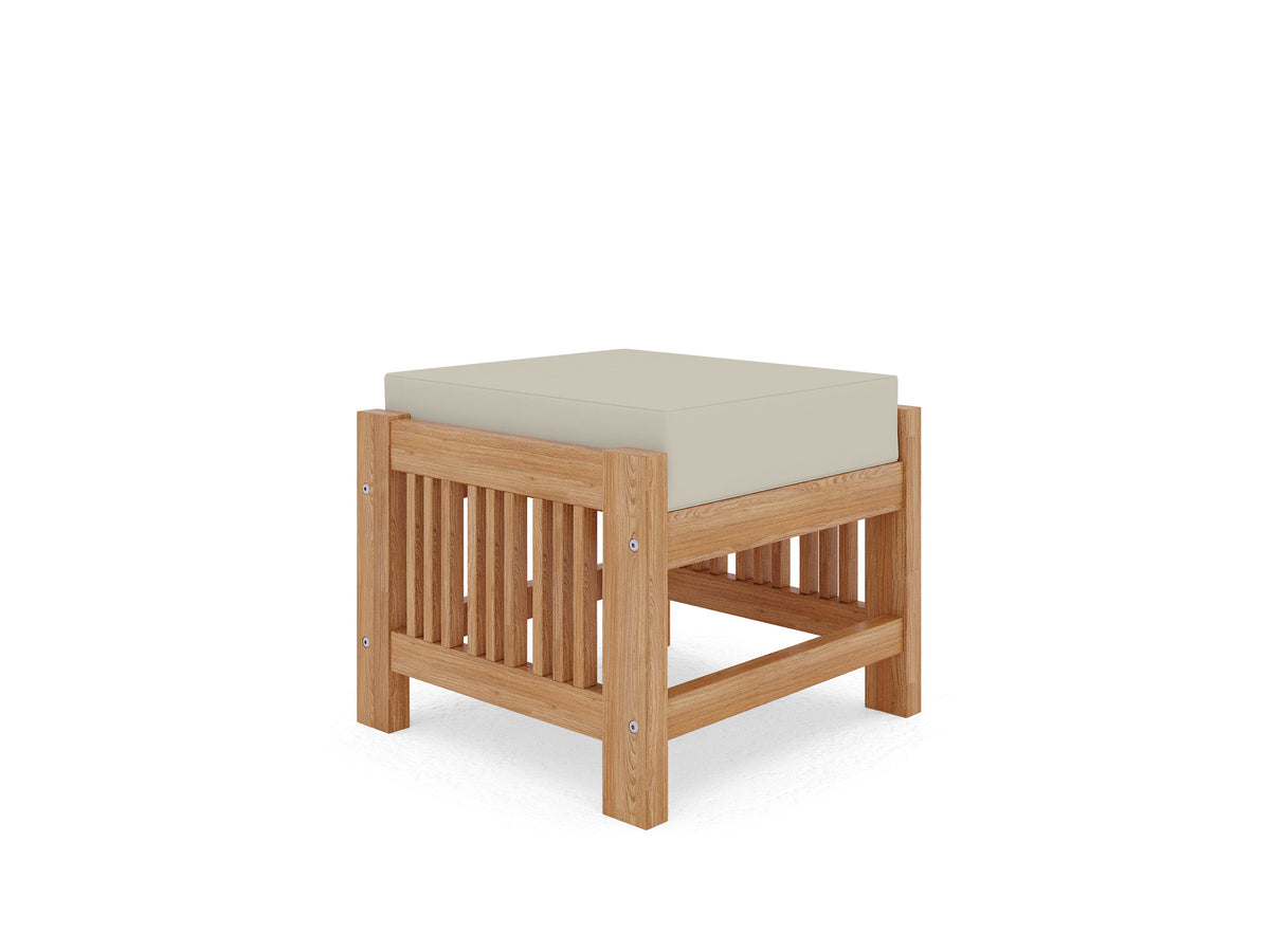 Sylvie 2-piece Teak Outdoor Lounge Set with Sunbrella Canvas Cushions Outdoor Lounge Set
