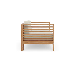 Sylvie 2-piece Teak Outdoor Lounge Set with Sunbrella Canvas Cushions Outdoor Lounge Set